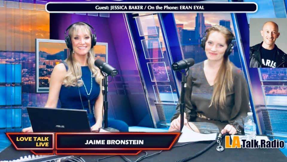 Jessica Baker as featured guest on Love Talk Live with Jaime Bronstein on LA Talk Radio